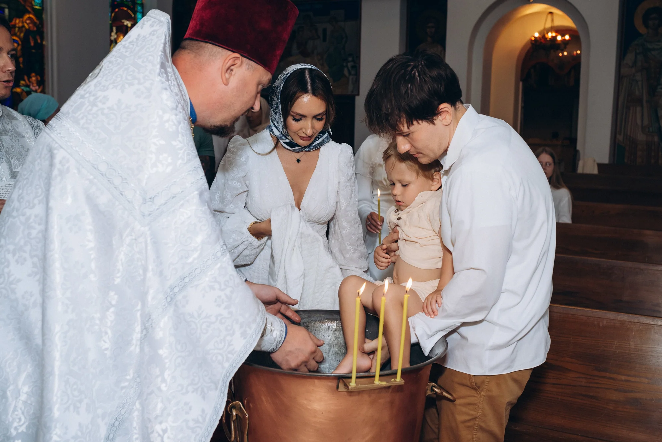 Baptism of the Servant of God Robert, featuring clergy and parishioners of Most Holy Theotokos Church in Dallas, Texas — photo 5