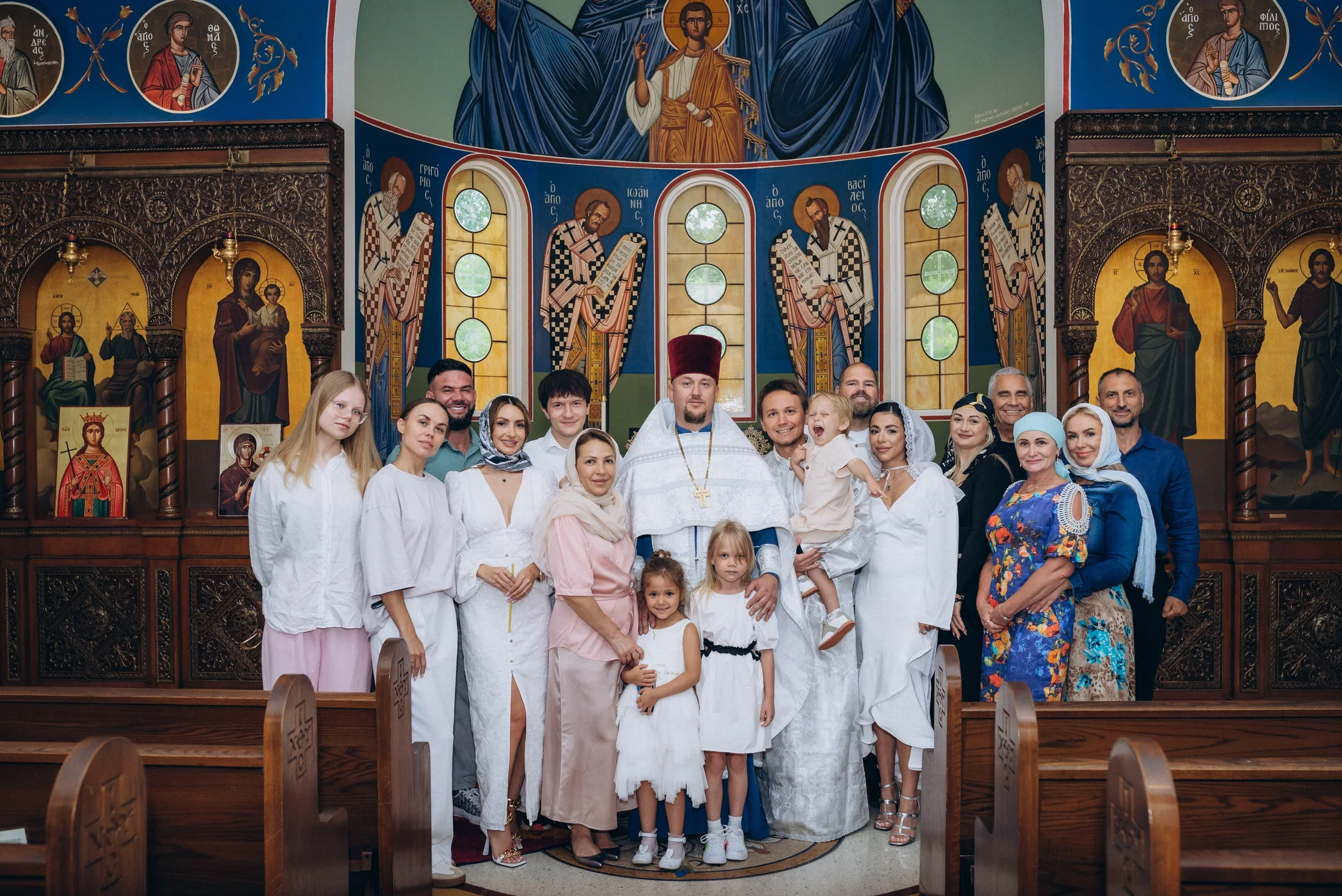 Baptism of the Servant of God Robert, featuring clergy and parishioners of Most Holy Theotokos Church in Dallas, Texas — photo 1